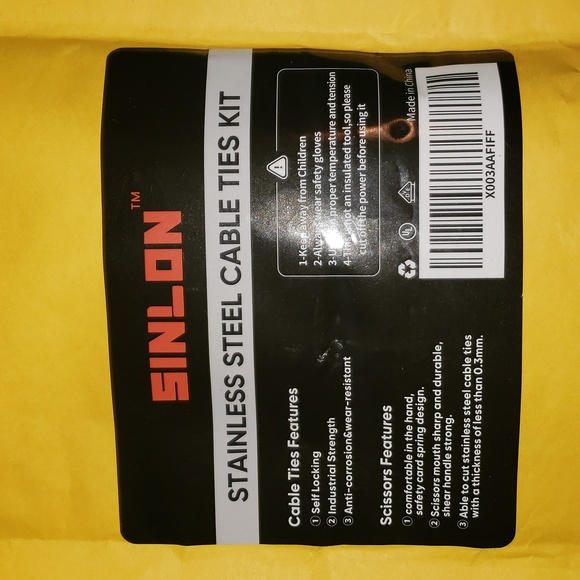 Sinlon Steel Cable Tie Scissors and 150 Steel Cables New - Picture 2 of 3
